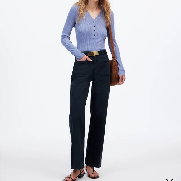 NWOT Madewell The Emmett Wide-Leg Pant: Patch Pocket Edition - Picture 1 of 6